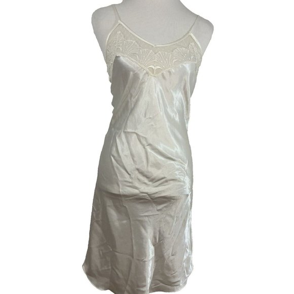 Victorias Secret Nightgown Slip Lingerie Off White 90s Womens Small Long - Picture 1 of 15